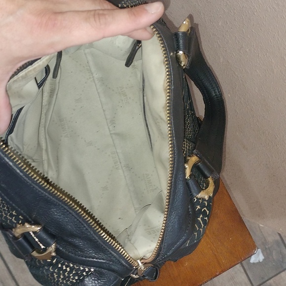 Aimee Kestenberg Black and gold satchel bag. - Picture 12 of 16